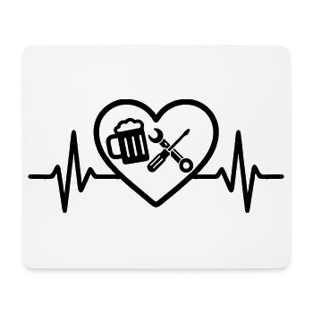 Heart Beer DIY Humor - Mouse Pad (horizontal) - white - Front