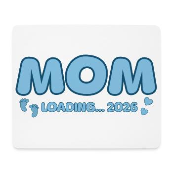 Mom Loading 2026 - Mousepad (Querformat) - Weiß - Vorne
