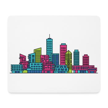 Illustration du pont Erasmus sur la silhouette de la ville de Rotterdam - Tapis de souris (format paysage) - blanc - Devant
