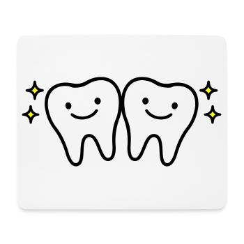 Dent mignonne - Tapis de souris (format paysage) - blanc - Devant