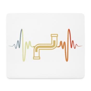 Pipeline Heart Line - Tapis de souris (format paysage) - blanc - Devant