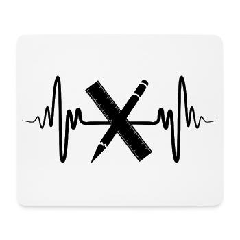 Architecture Heart Line - Mouse Pad (horizontal) - white - Front