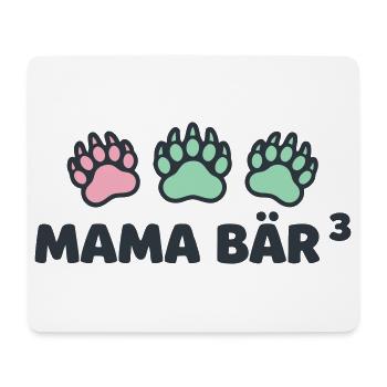 Mama Bear 3 Bear Paw Mother of Three - Mouse Pad (horizontal) - white - Front