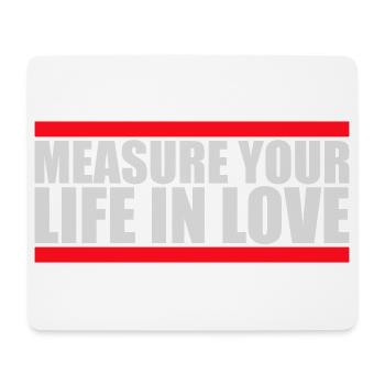 Mesure votre vie en amour Logo d’amour inspirant - Tapis de souris (format paysage) - blanc - Devant