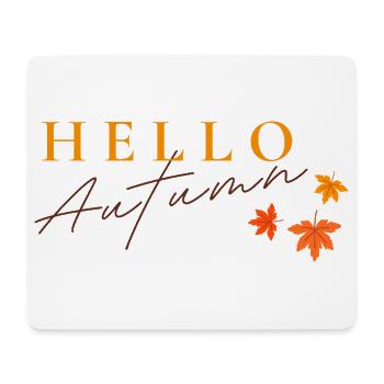Hello Autumn | Autumn Leaves Design - Mouse Pad (horizontal) - white - Front