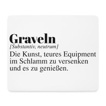 Graveln Definition - Mousepad (Querformat) - Weiß - Vorne
