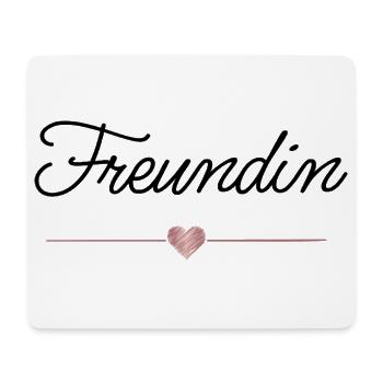 Freundin Herz Geschenk Liebe Freundschaft - Mousepad (Querformat) - Weiß - Vorne