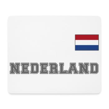 Niederlande Trikot Look - Holland – NEDERLAND - Mousepad (Querformat) - Weiß - Vorne