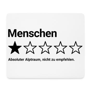 1-Stern-Bewertung auf Menschen - Mousepad (Querformat) - Weiß - Vorne