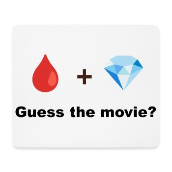 Red Drop und Diamond - Mousepad (Querformat) - Weiß - Vorne