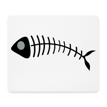 Stilisierte Fischgräten Illustration - Mousepad (Querformat) - Weiß - Vorne