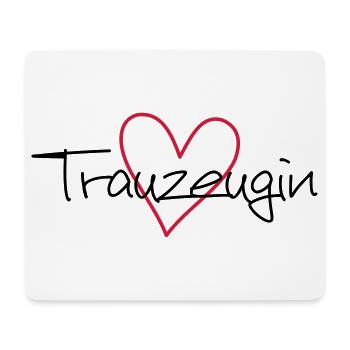 Trauzeugin Herz Junggesellenabschied - Mousepad (Querformat) - Weiß - Vorne