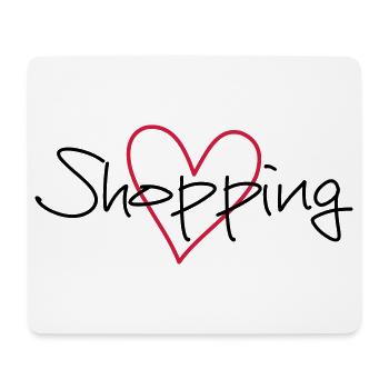 shopping heart i love shopping gift - Mouse Pad (horizontal) - white - Front