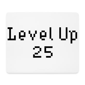 Level Up - 25. Geburtstag - Mousepad (Querformat) - Weiß - Vorne