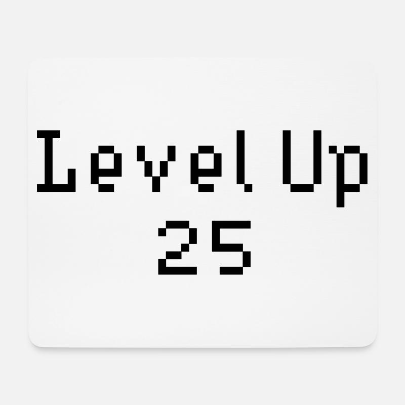 Level Up - 25e anniversaire - Tapis de souris (format paysage) - blanc
