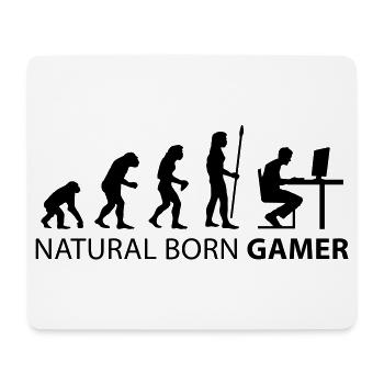 evolution natural born gamer - Mousepad (Querformat) - Weiß - Vorne