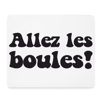 3 Boulekugeln für Bouler Boulekugel Petanque Boule - Mousepad (Querformat) - Weiß - Vorne