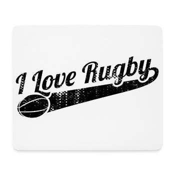 L’amour du rugby - Tapis de souris (format paysage) - blanc - Devant