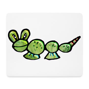 Crazy Caterpillar from Mars - Mouse Pad (horizontal) - white - Front