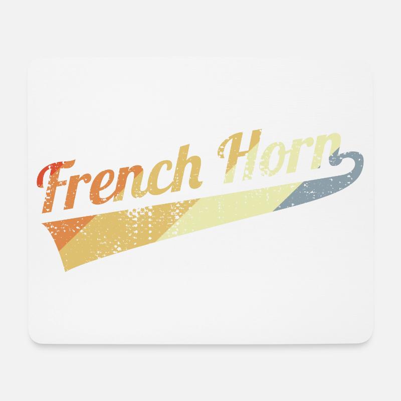 Vintage Waldhorn - Mousepad (Querformat) - Weiß