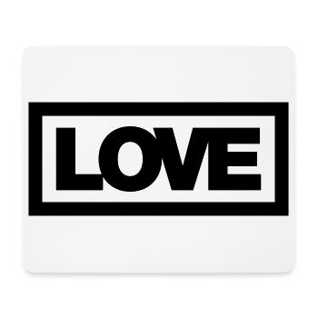 Typo LOVE Kontur 1C - Mousepad (Querformat) - Weiß - Vorne
