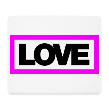 Typo LOVE Kontur 2C - Mousepad (Querformat) - Weiß - Vorne