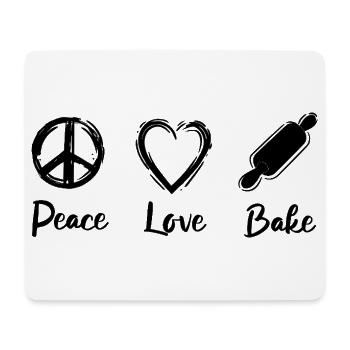 Ich liebe Backen - Mousepad (Querformat) - Weiß - Vorne