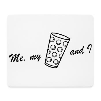 Me my Dubbeglas and I - Mousepad (Querformat) - Weiß - Vorne