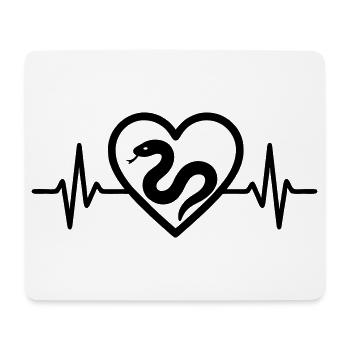 Schlange Herz - Mousepad (Querformat) - Weiß - Vorne