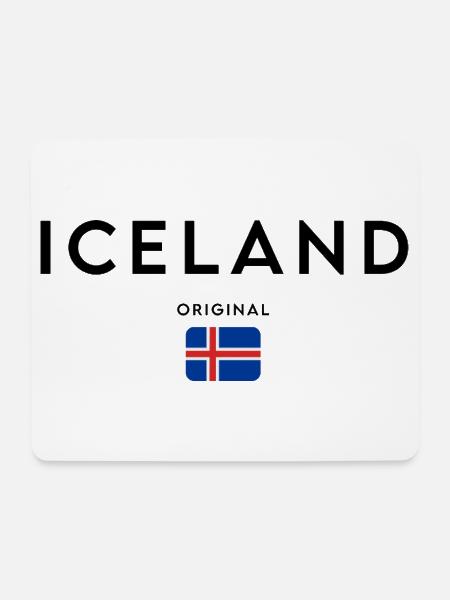 Icelandic Pride, Island Flagge - Mousepad (Querformat) - Weiß