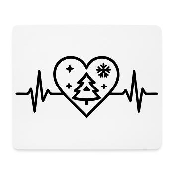 Christmas Tree Heart Christmas Winter - Mouse Pad (horizontal) - white - Front