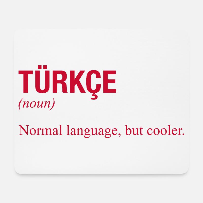 Turkish language Türkische Sprache - Mousepad (Querformat) - Weiß