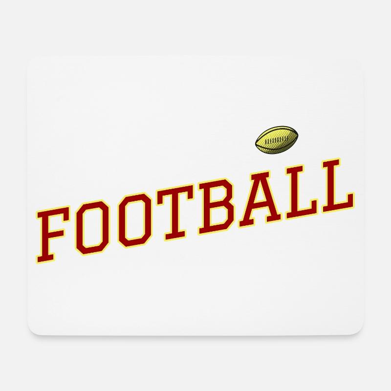 Angetrieben von Fußball-Design - Mousepad (Querformat) - Weiß