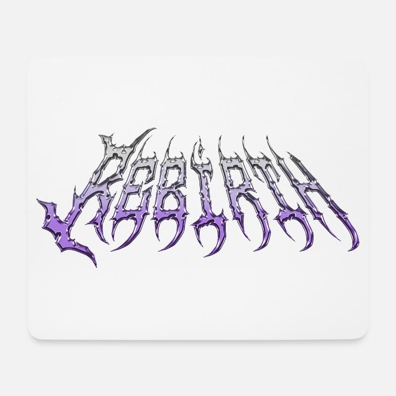 Rebirth - cold metal chrome text - Mouse Pad (horizontal) - white