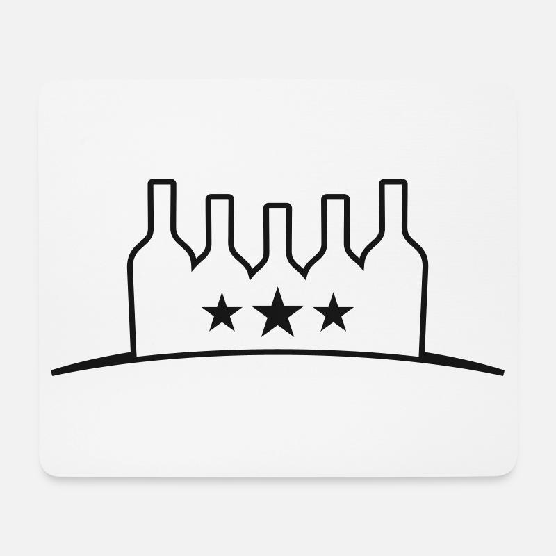 Alkohol – Flaschen - Mousepad (Querformat) - Weiß