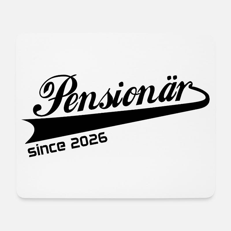 Pensionär 2026 Ruhestand Rente Shirt, Jacke, Mug - Mousepad (Querformat) - Weiß