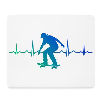 skater Power Skateboarding Design - Mouse Pad (horizontal) - white - Front