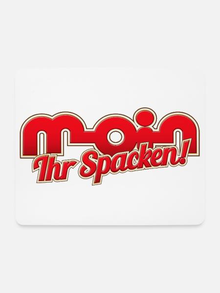 Moin ihr Spacken! - Mousepad (Querformat) - Weiß