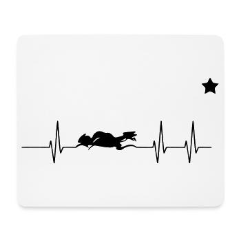Motto bike heart - Mouse Pad (horizontal) - white - Front