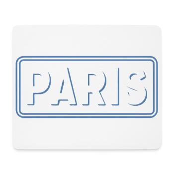 Pariser Straßenschild Himmelblau - Mousepad (Querformat) - Weiß - Vorne