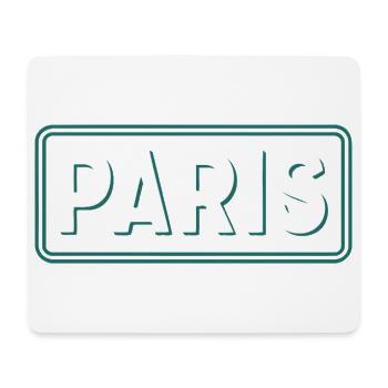 Paris Line Art Panel Green White - Mouse Pad (horizontal) - white - Front