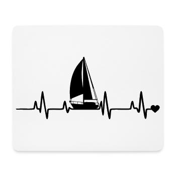 Voilier - Tapis de souris (format paysage) - blanc - Devant