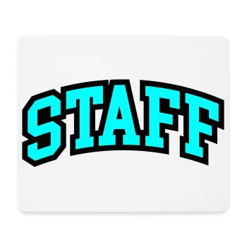Lettrage du personnel - Tapis de souris (format paysage) - blanc - Devant