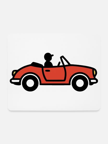 Cabriolet Sportwagen Italien Urlaub Auto - Mousepad (Querformat) - Weiß