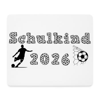 Schulkind 2026 Fussball Fussballer Tor - Mousepad (Querformat) - Weiß - Vorne