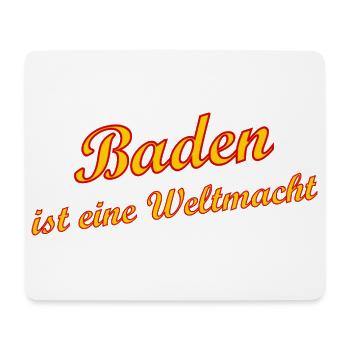 Baden Weltmacht Retro Script - Mousepad (Querformat) - Weiß - Vorne