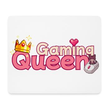 Gaming Queen Pixel Art Crown - Mousepad (Querformat) - Weiß - Vorne