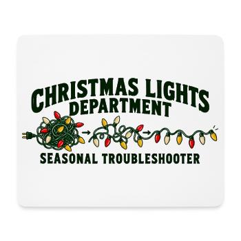 Weihnachtslichter-Abteilung — Fehlerbeheber - Mousepad (Querformat) - Weiß - Vorne