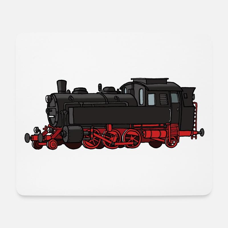 Dampflok - Mousepad (Querformat) - Weiß