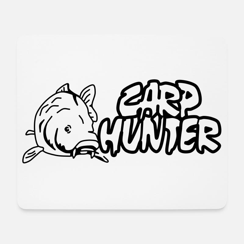 Carp Hunter - Mousepad (Querformat) - Weiß